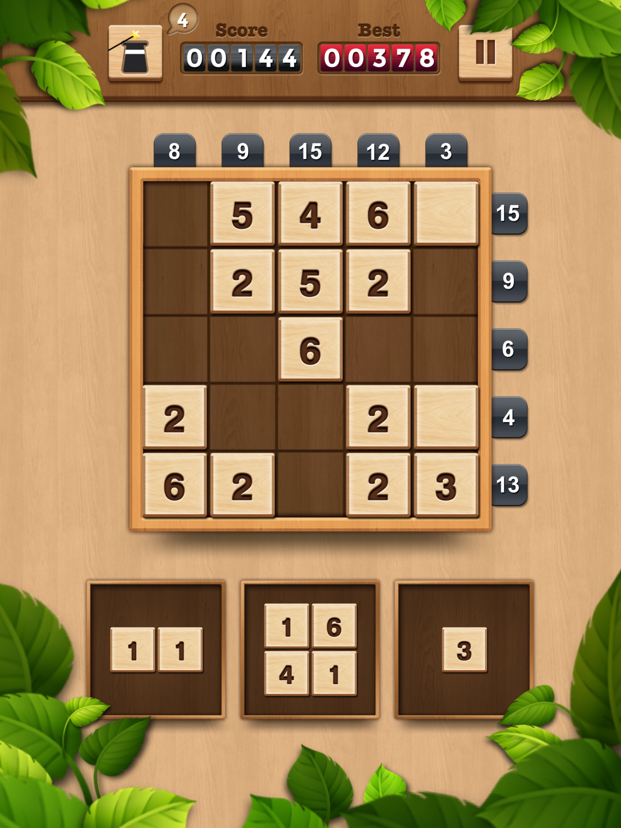 TENX - Wooden Number Puzzle