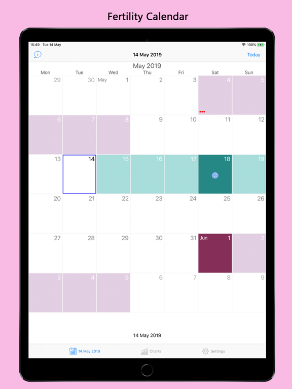 Fertility & Period Tracker Pro iPad screenshot