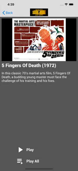 Game screenshot Martial Arts Movie Channel apk