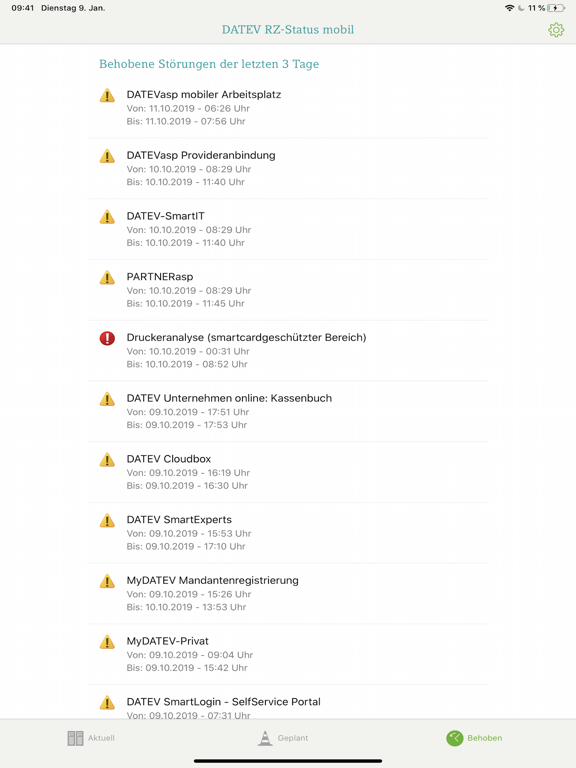 Screenshot #6 pour DATEV RZ-Status mobil