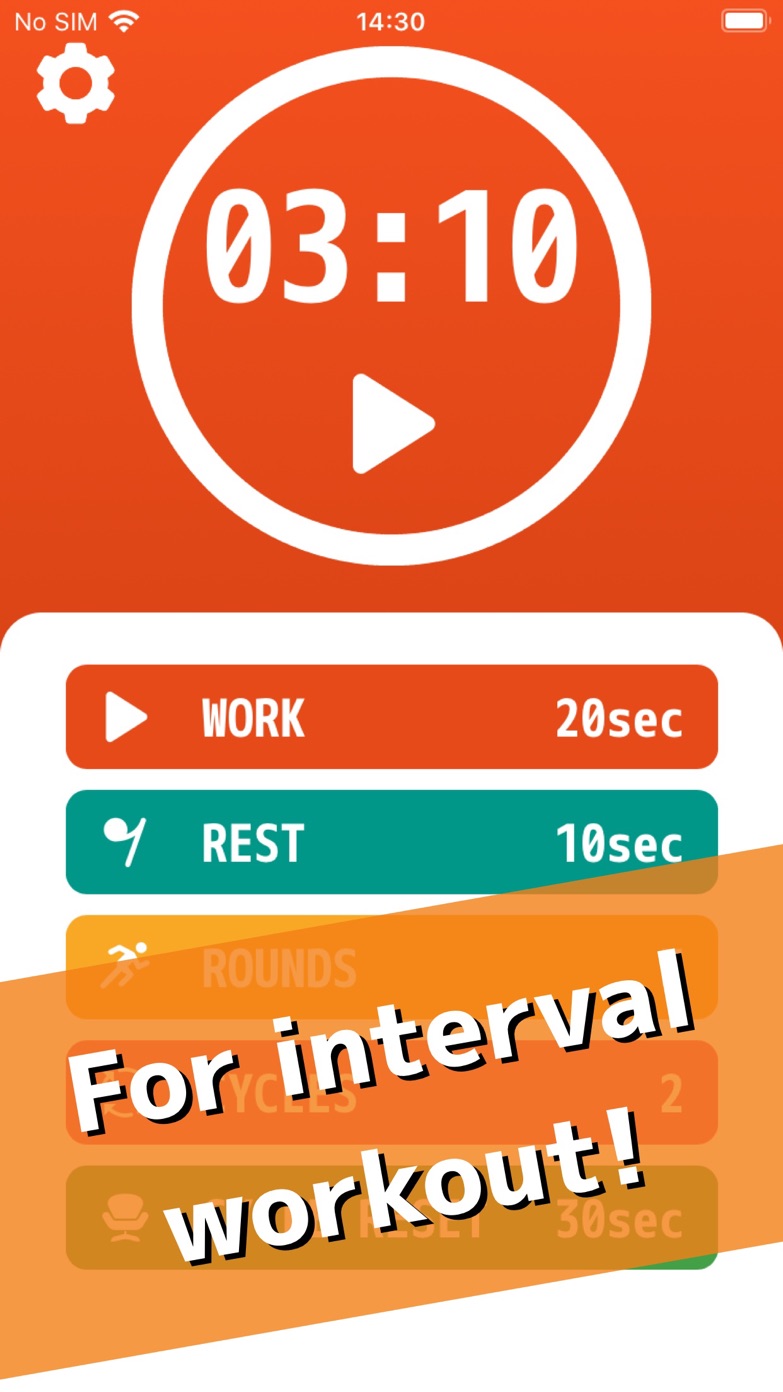 筋トレタイマー - トレーニングやストレッチに最適なタイマー App Store screenshot 1