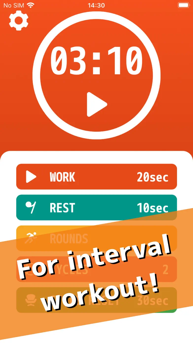 筋トレタイマー - トレーニングやストレッチに最適なタイマー App Store screenshot 1