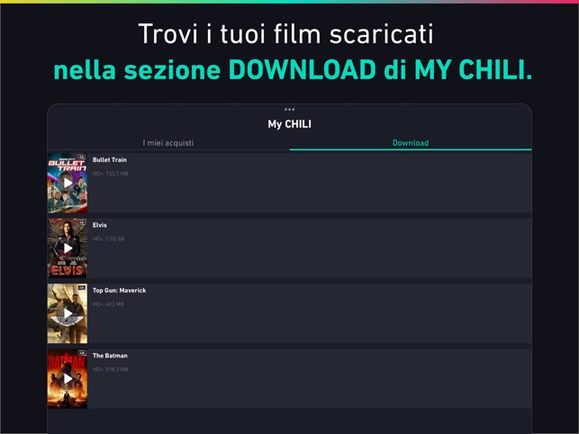 CHILI - Film in streaming su App Store