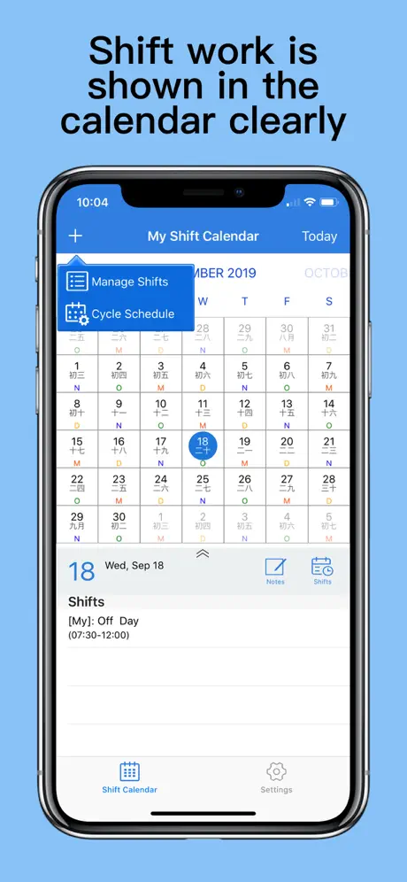 Shift Calendar - Schedule