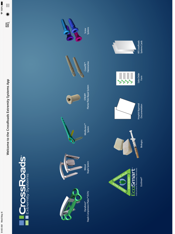 CrossRoads Extremity Systems iPad screenshot 2 - Medical app