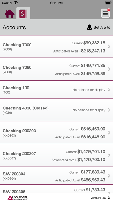 Landmark National Bnk Business Screenshot