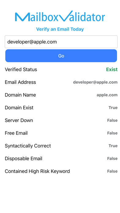 MailboxValidator screenshot 2