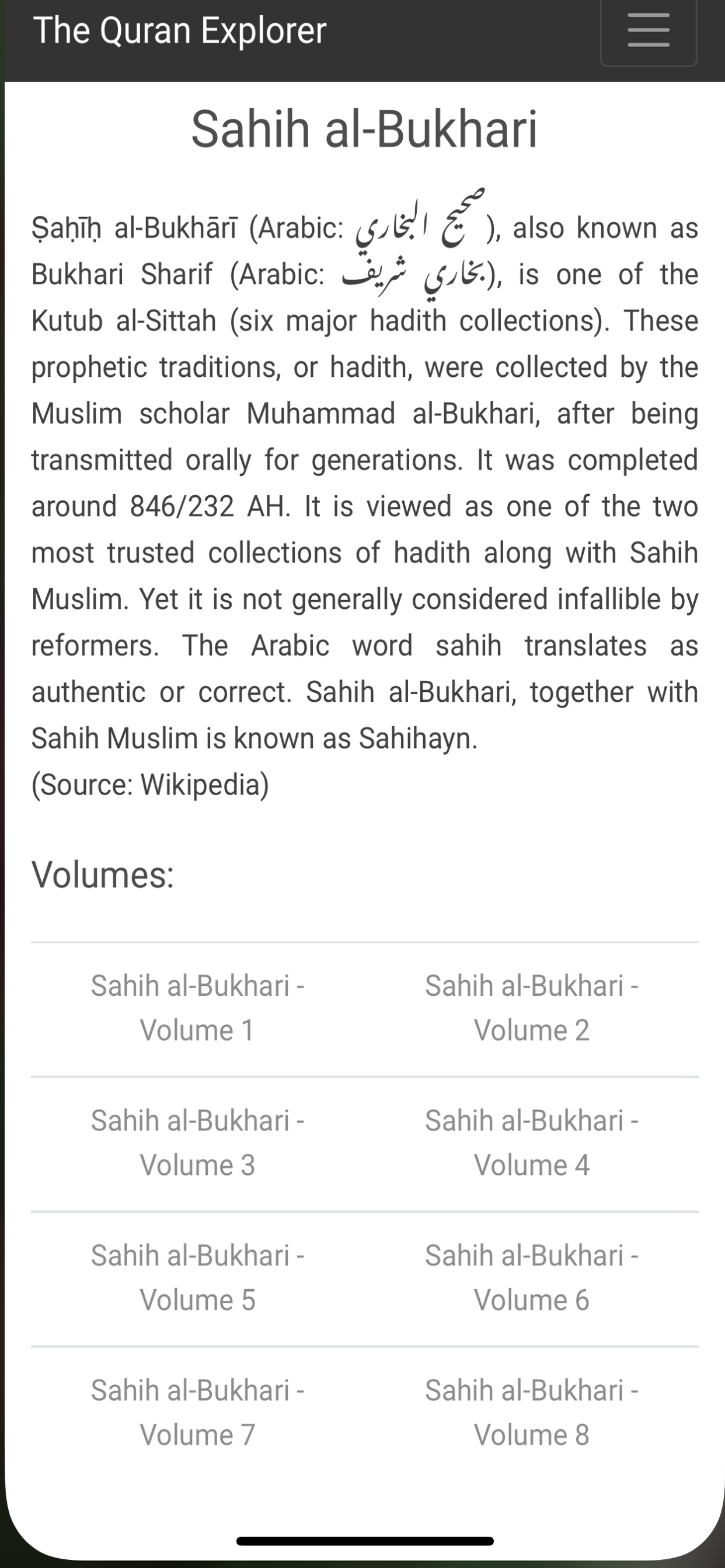 The Quran Explorer