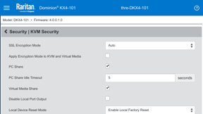 Raritan KVM screenshot