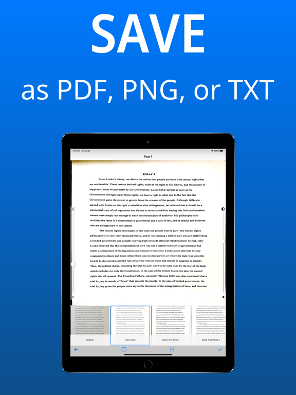 Basic Scan - PDF Scanner, OCR iPad screenshot