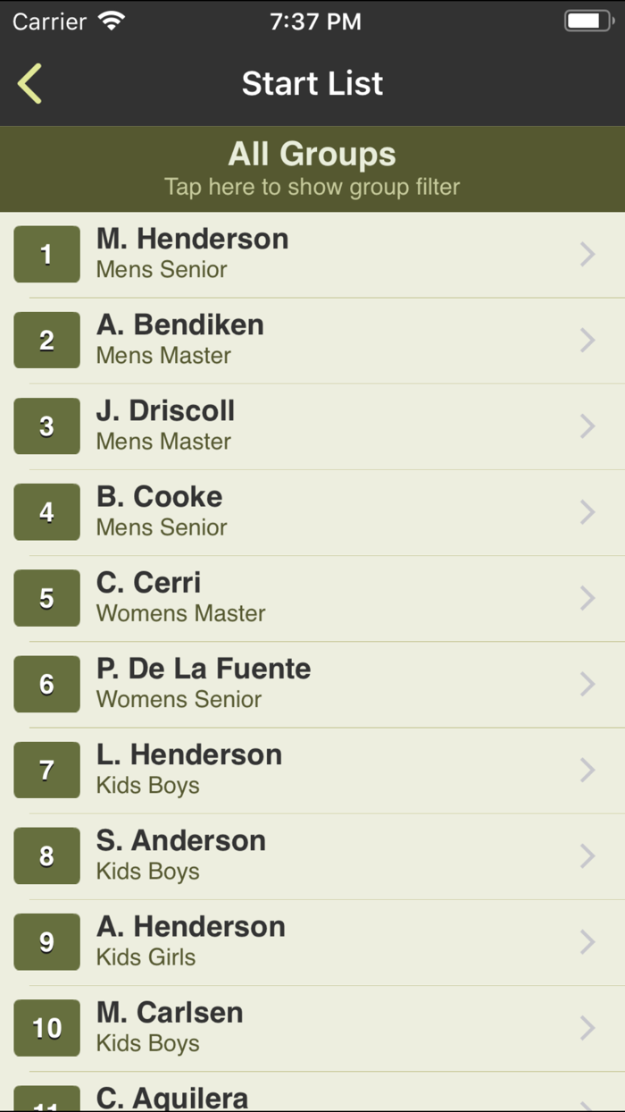 RaceSplitter — Race Timer