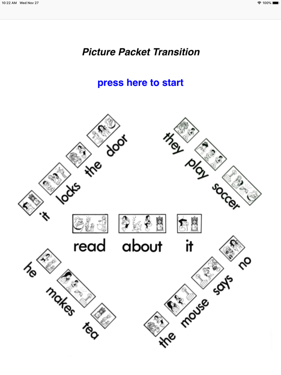 Picture Packets - Transition iPad screenshot