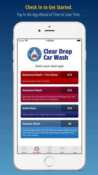 Clear Drop Car Wash iPhone screenshot 2 - Business app