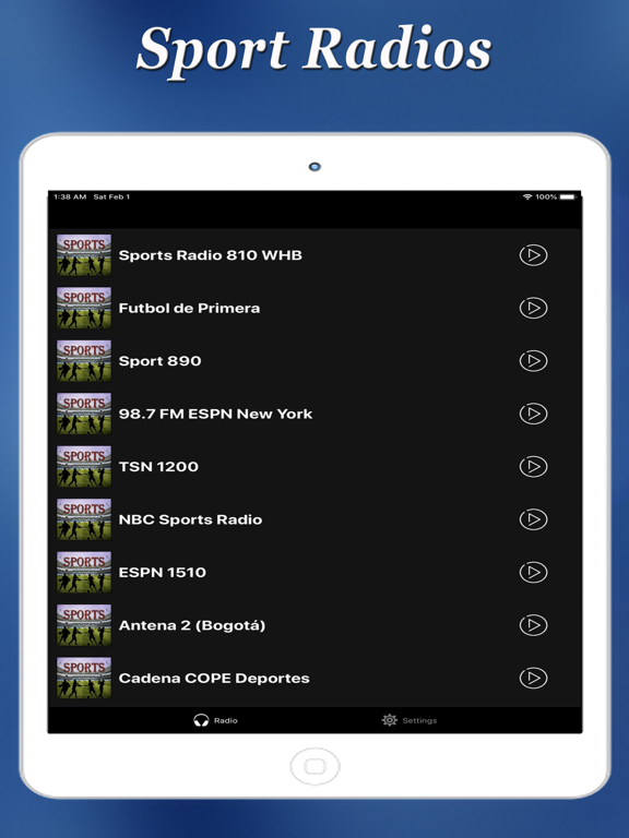 Screenshot #4 pour Sport Radios