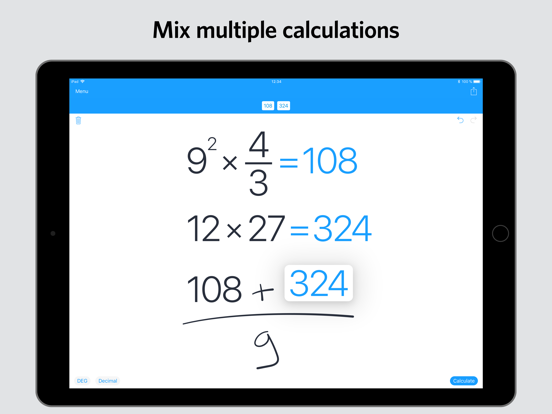 MyScript Calculator iPad app afbeelding 4