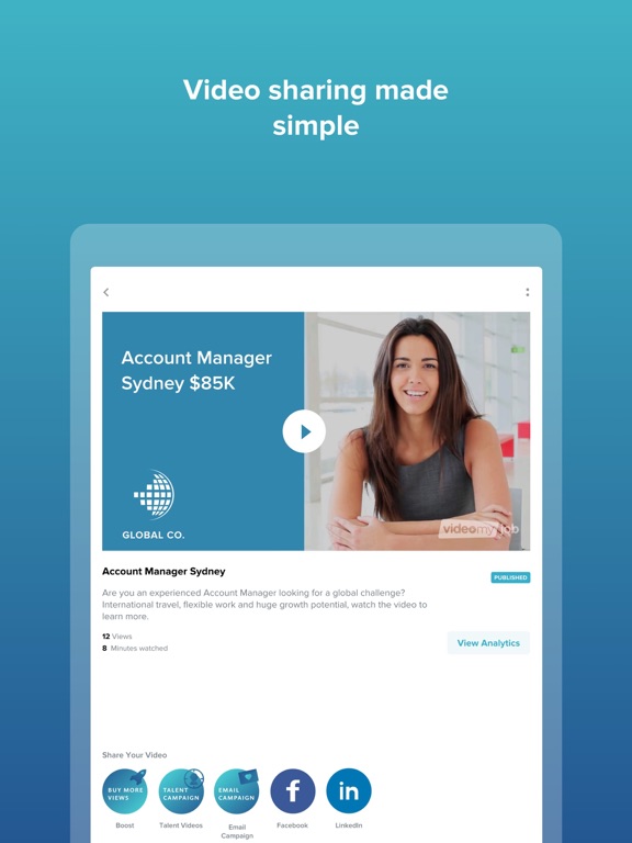 VideoMyJob iPad screenshot 5 - Business app