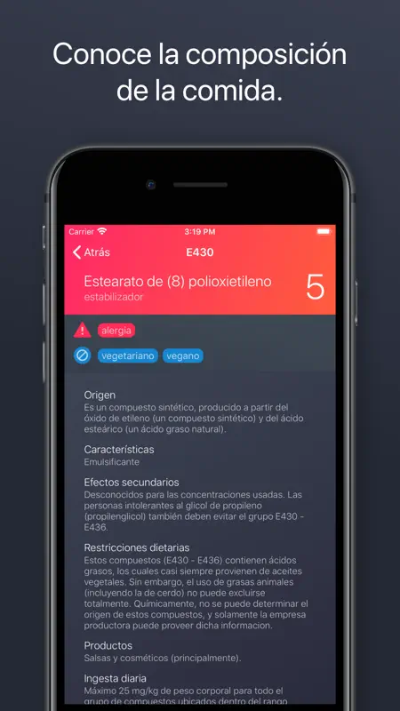 Aditivos alimentarios screenshot 3 of 5