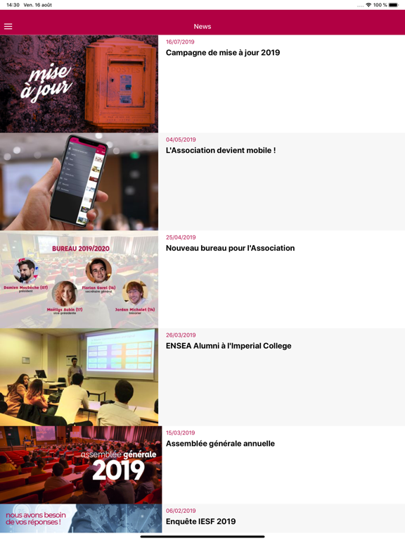 ENSEA Alumni iPad screenshot 5 - Social Networking app