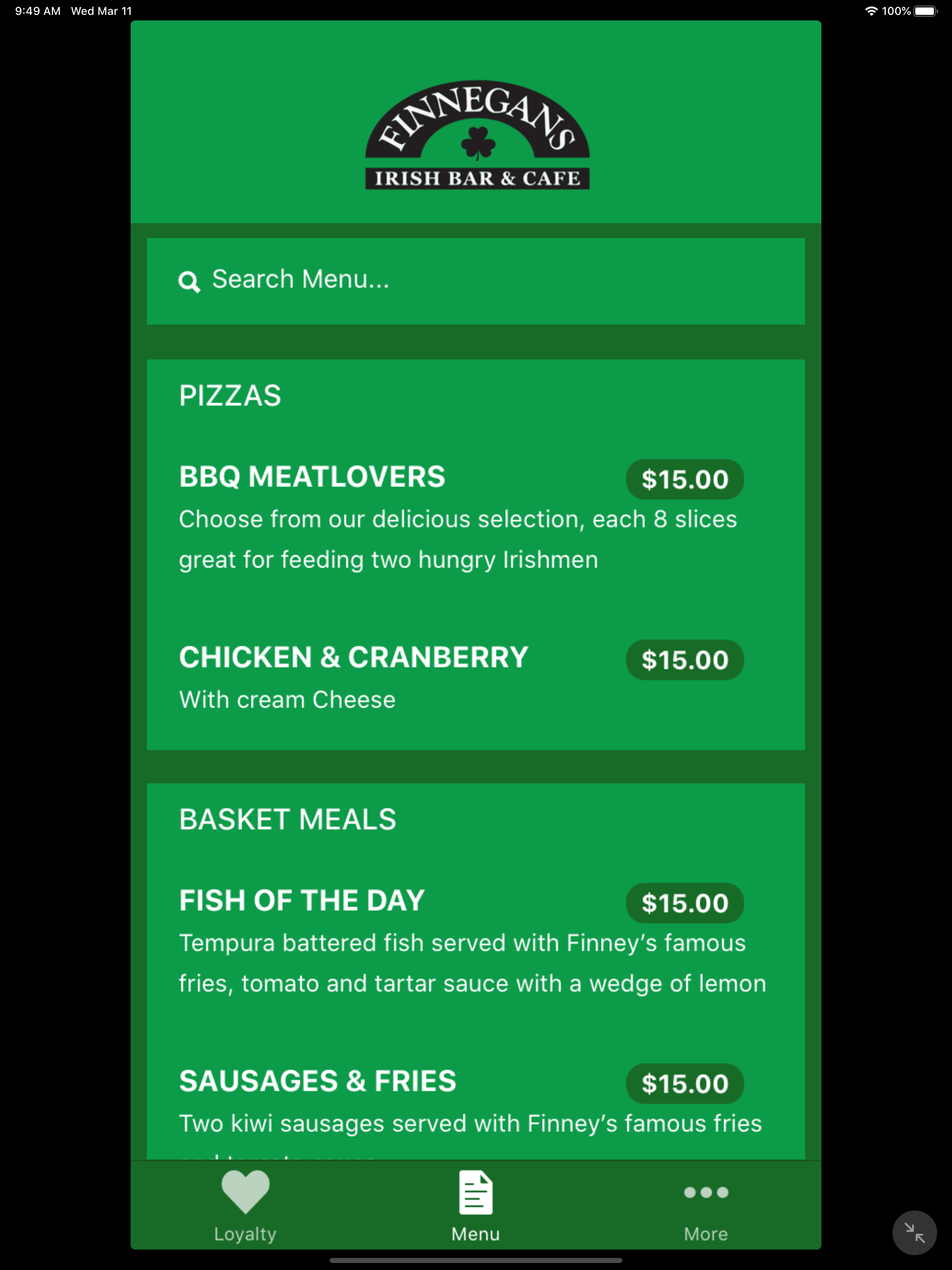 Finnegans Irish Bar