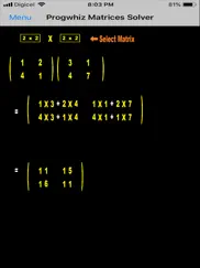 progwhiz matrices solver iPad Captures Décran 3