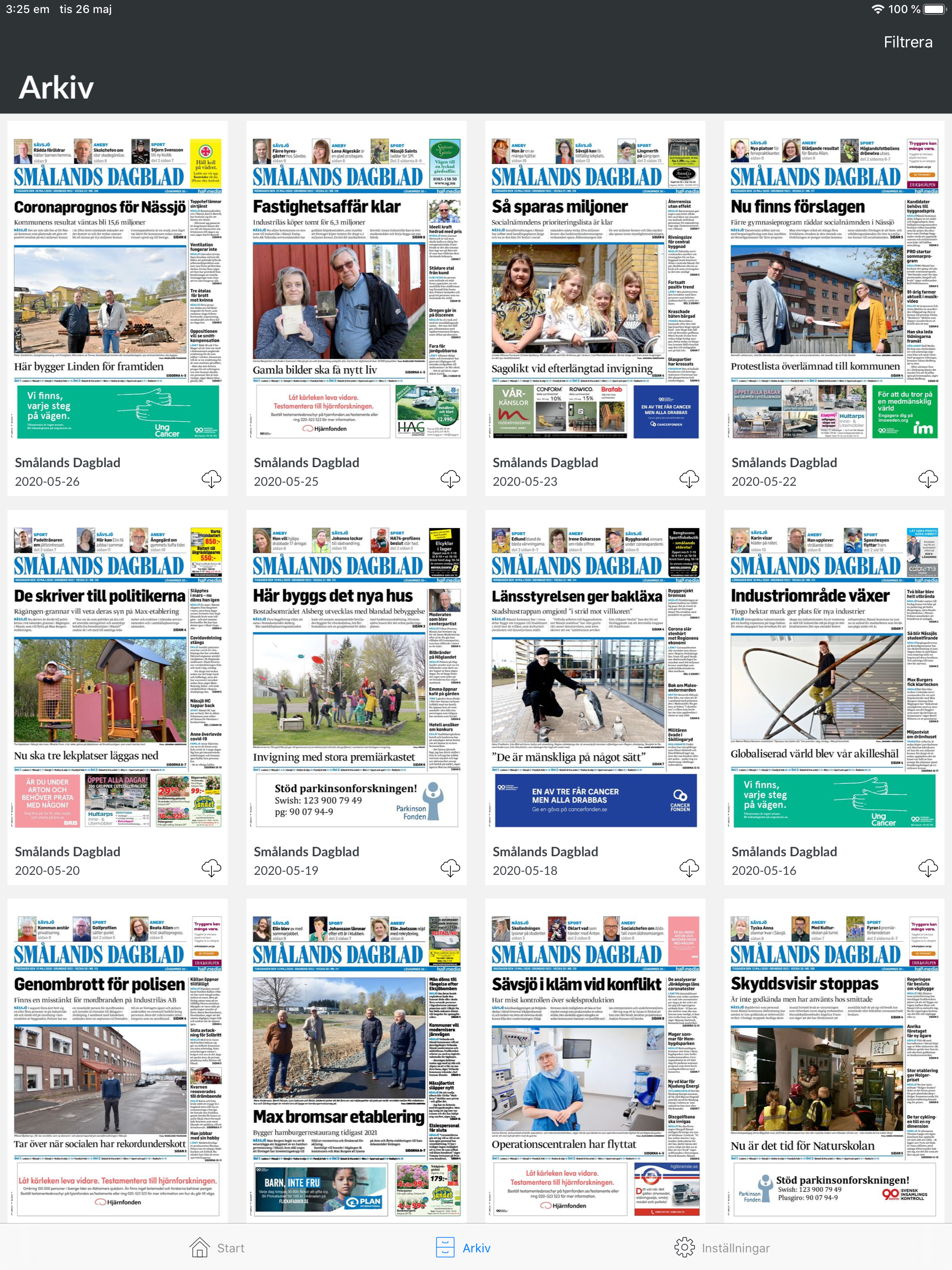 Smålands Dagblad e-tidning screenshot 4