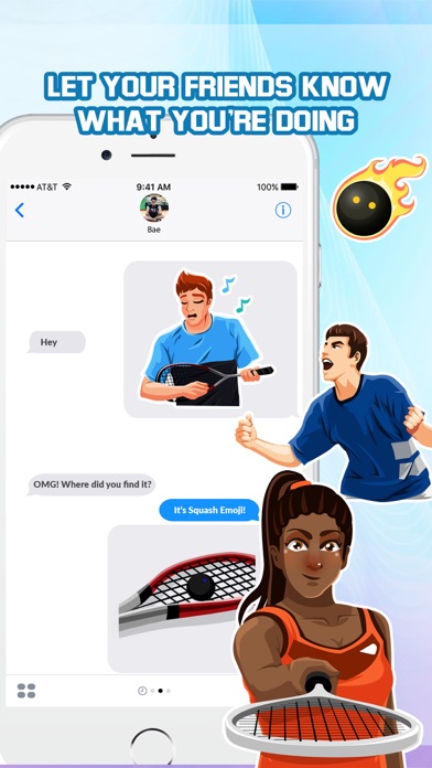 Screenshot #3 pour Sports Squash Emoji Keyboard