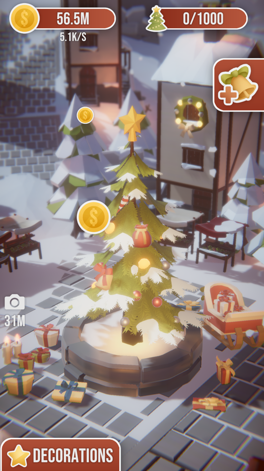 #2. Idle Christmas Tree (iOS) Podle: StarBlaze CO.,LTD