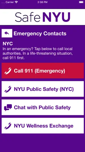 Safe NYU screenshot 2