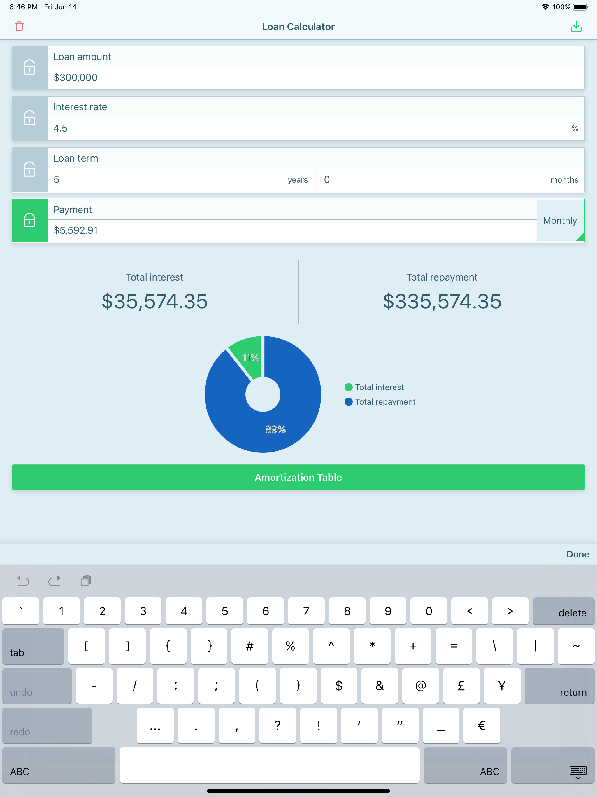 Loan calculator: Installment