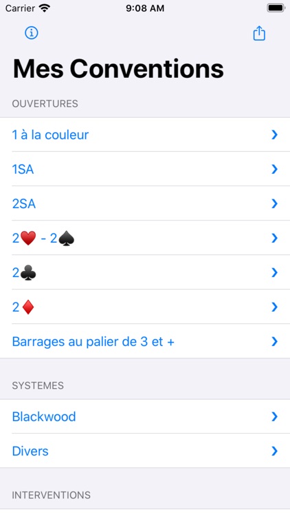 Mes Conventions de Bridge