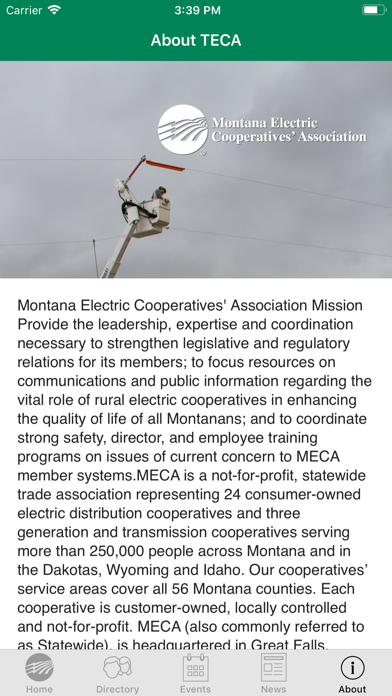 Montana Electric Co-ops Assoc. Screenshot