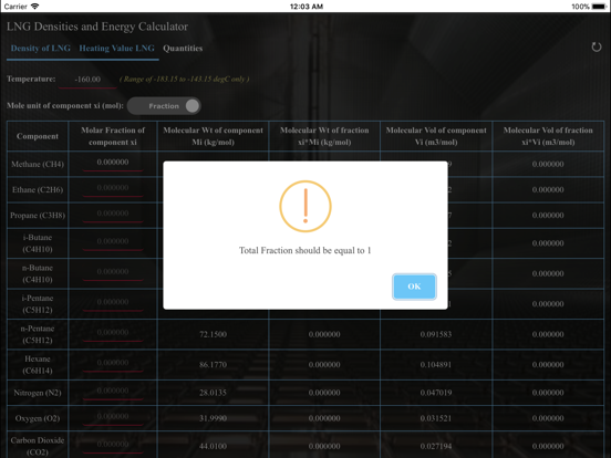 Screenshot #5 pour LNG Densities and Energy calc