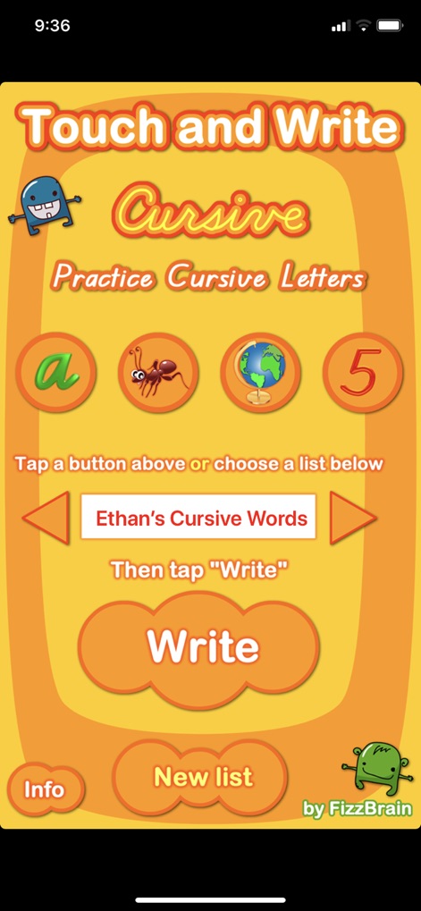 Cursive Touch and Write - App de Educación | MWM