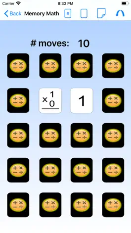 Game screenshot Memory Math: +, -, x, / hack
