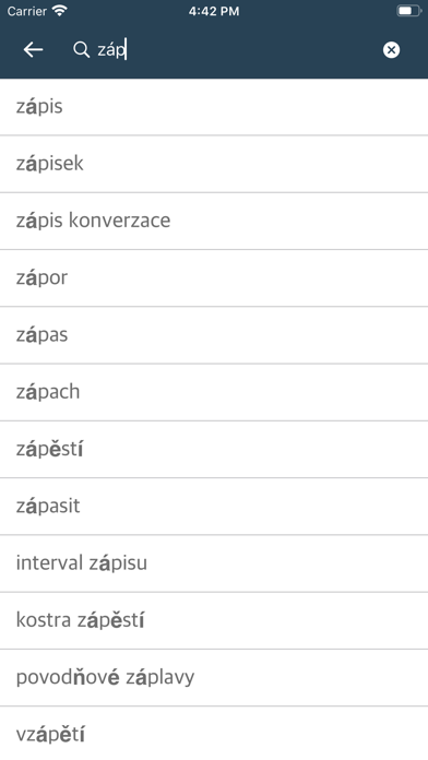 Screenshot #2 pour Czech Greek Dictionary