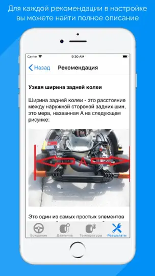 Скриншот Настройка шасси картов Elite на iPhone 5