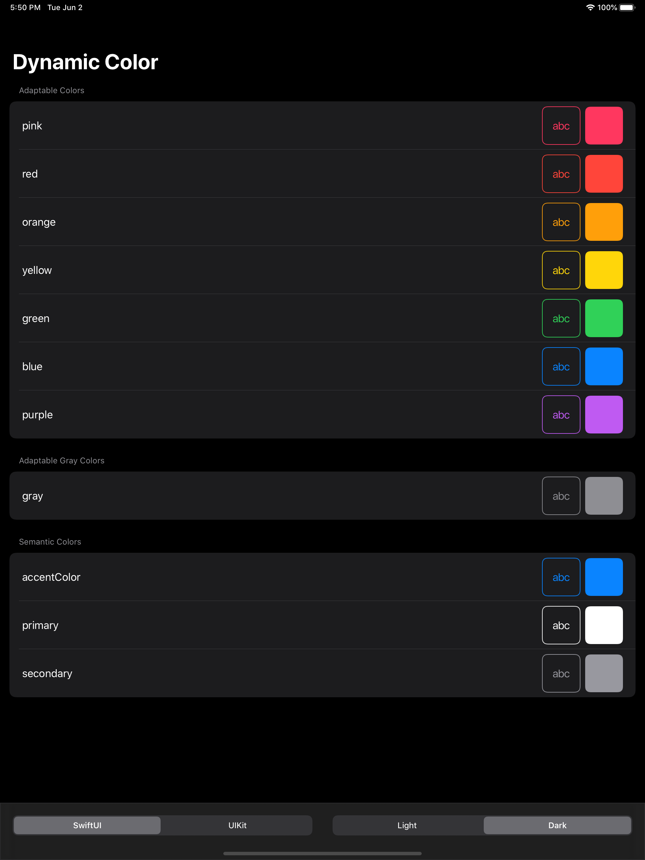 Dynamic Color