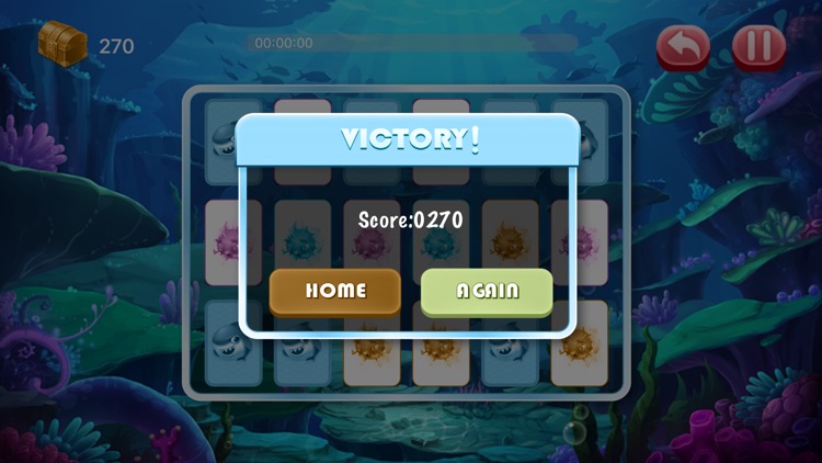 Cartoon fishing card flip game