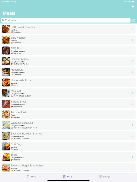 Screenshot #5 pour Menu Planner by Spork Fed