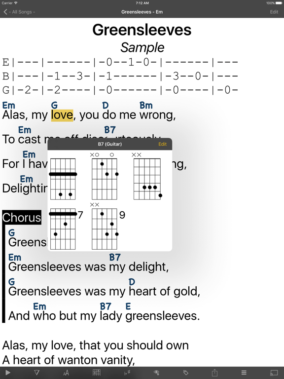 Screenshot #4 pour SongBook Chordpro