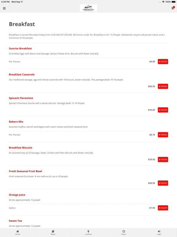Screenshot #5 pour Majestic Catering Services