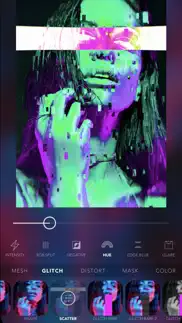 glitch face ai filters iphone screenshot 4