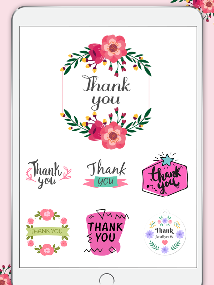 Thank you Greetings Stickers