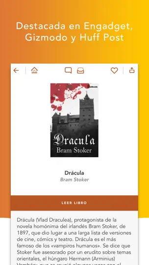 Captura de pantalla de MegaReader en iPhone 4