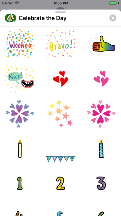 Celebrate the Day Stickers Screenshot