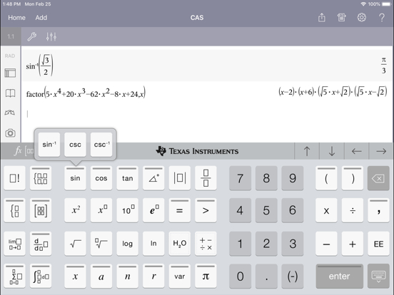 TI-Nspire™ CAS Screenshot 1
