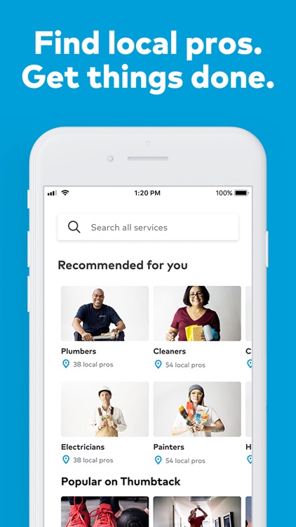 Thumbtack: Book professionals