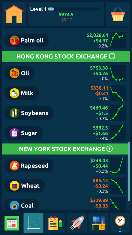 #2. Stock Exchange Game Simulator (iOS) 게시자: Boris Nekrushev