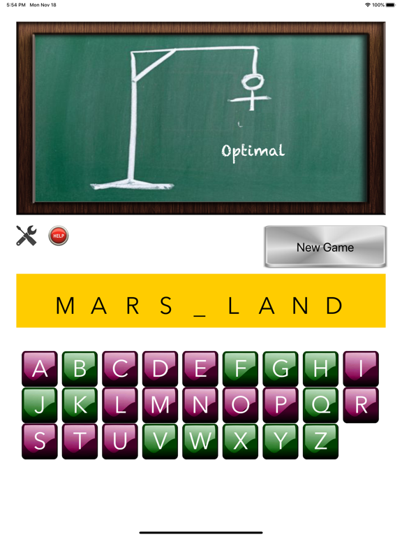 Hangman - English iPad screenshot