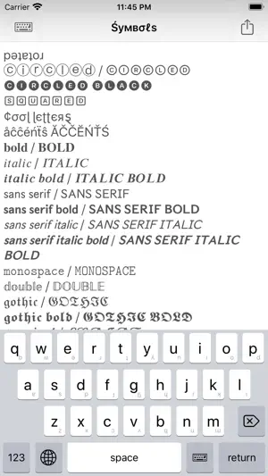 Special Symbols: Keyboards screenshot 1